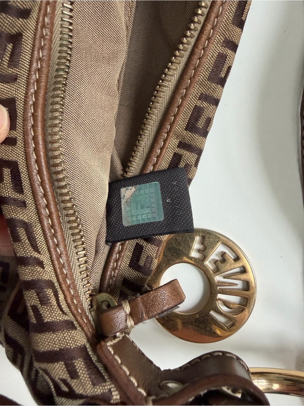 Fendi Brown Monogram Zucchino FF Chef Vintage - Picture 11 of 12
